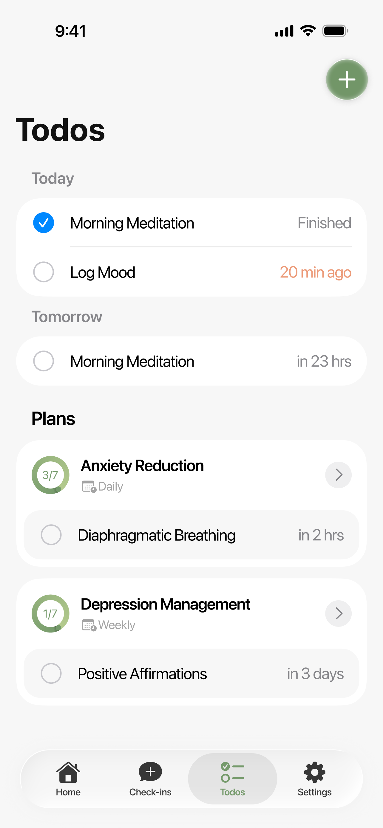 Therassist todos screen